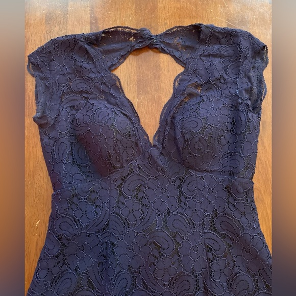 Watters & Watters Navy Blue Formal Party Dress Size 6 - Picture 3 of 7